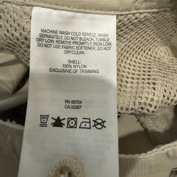 Columbia PFG Womens Convertible Pants Size Large Beige Straight Leg Lightweight - Picture 9 of 9